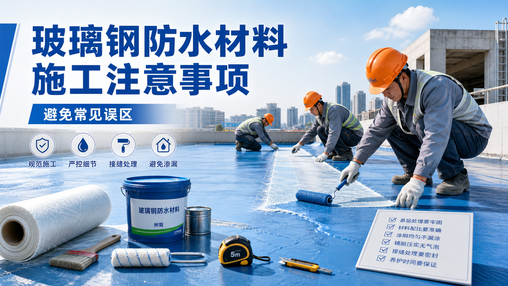 玻璃钢防水材料施工注意事项,避免常见误区 杭州 版