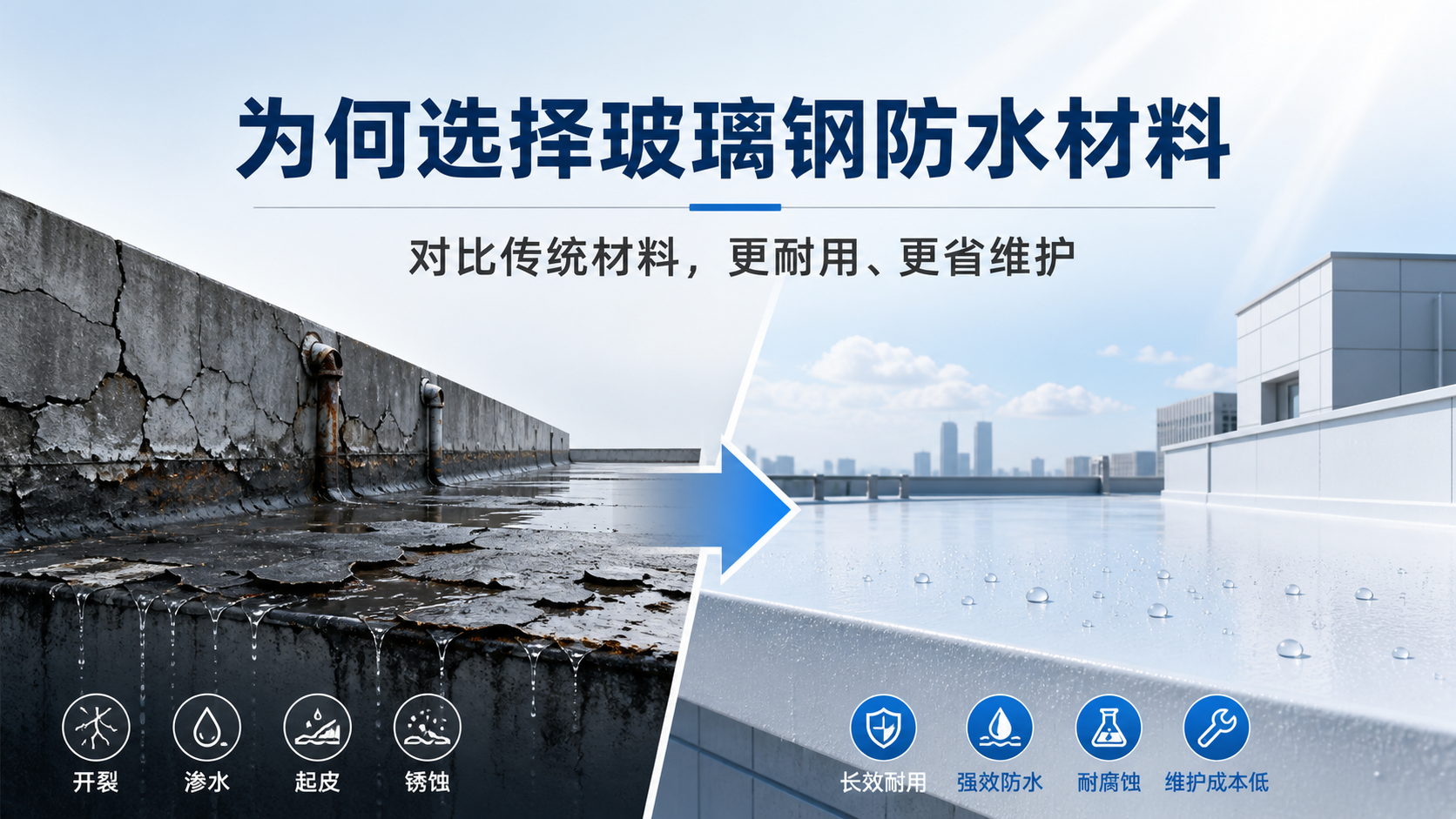在杭州，为何选择玻璃钢防水材料而非传统材料